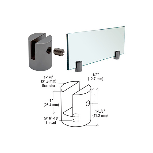 Gun Metal Slot Mount Standoff for 1/2" Panels