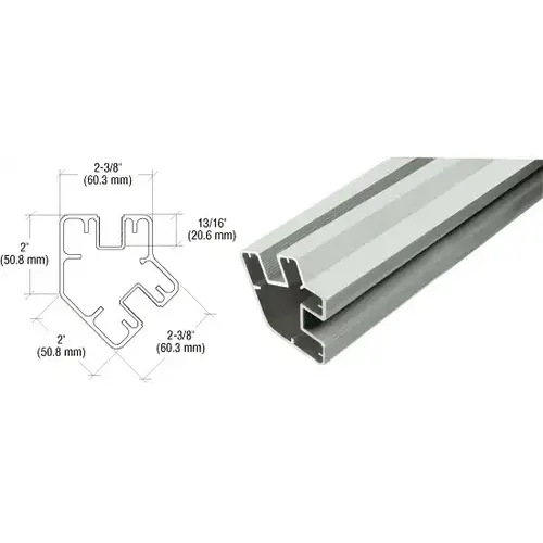 Agate Gray 241" Long 2" x 2-3/8" Rectangular 135 Degree Post