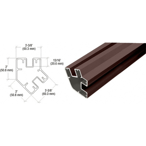 Matte Bronze 36" Long 2" x 2-3/8" Rectangular 135 Degree Post