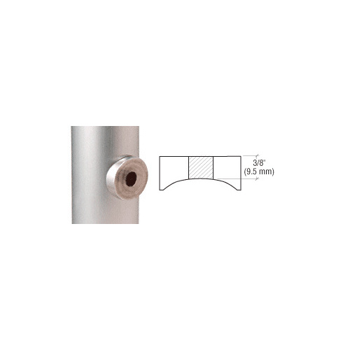 CRL SPA02SS Mill Stainless Round Post Adaptor