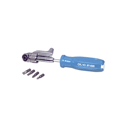 CRL M14895 Offset Hex Bit Driver with Four Screwdriver Tips