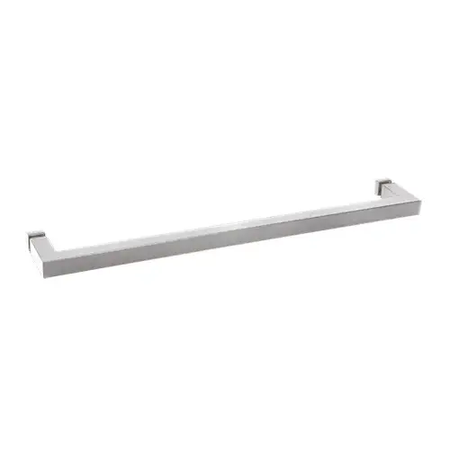 Polished Chrome "SQ" Series 18" Square Tubing Mitered Corner Single-Sided Towel Bar