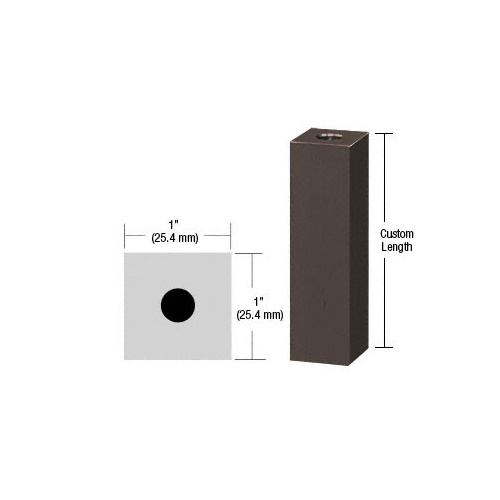 Oil Rubbed Bronze 1" Square Standoff Base Custom Length