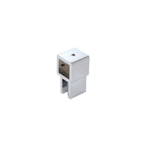 Chrome Movable Bracket for 3/8" to 1/2" (10 to 12 mm) Glass - Square Bar