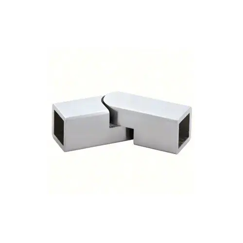 Satin Chrome Adjustable Corner Bracket for Square Bar
