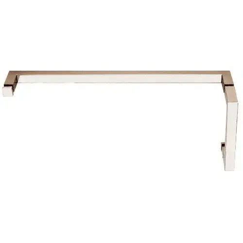 CRL SQ6X18PN Polished Nickel "SQ" Series Combination 6" Pull Handle 18" Towel Bar