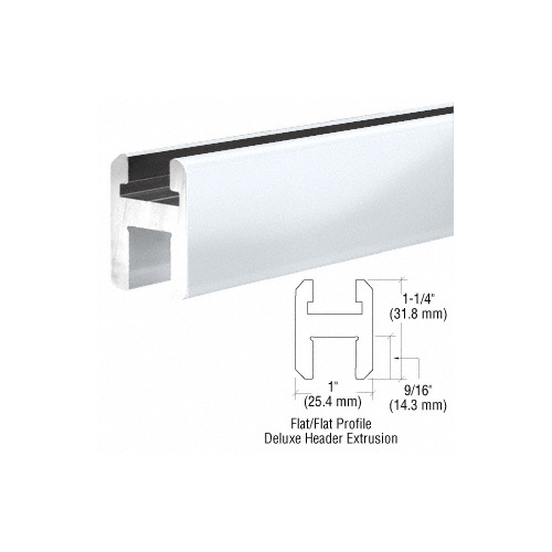 Satin Anodized Flat/Flat Profile Deluxe Shower Door Header Kit - 95"