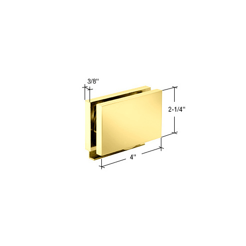 Polished Brass Square Cornered Rollers for Essence Series Sliding System