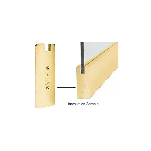 Polished Brass 6" Square End Cap for Sidelite Rails