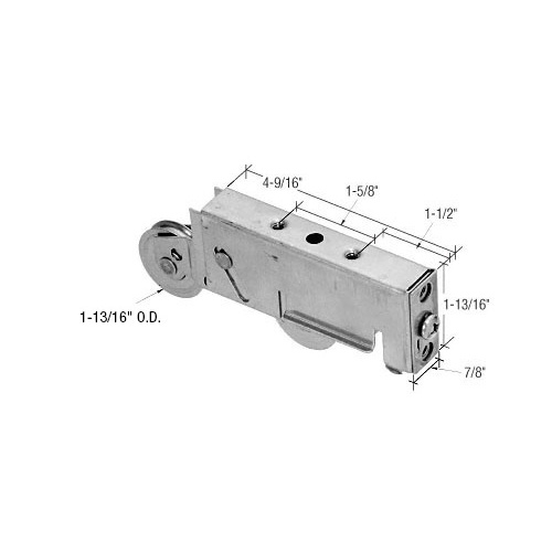 1-13/16" Stainless Steel Ball Bearing Sliding Glass Door Roller with 1-1/4" Wide Housing