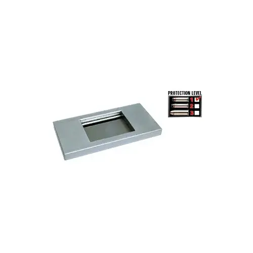 Brushed Stainless Custom Size Deep Non-Ricochet Level 1 Protection Stainless Steel Shelf with Deal Tray