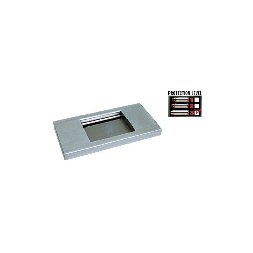 Brushed Stainless Custom Size Deep Non-Ricochet Level 3 Protection Stainless Steel Shelf with Deal Tray