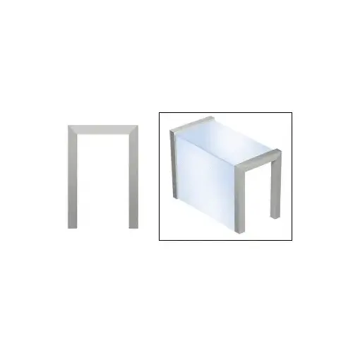 Satin Anodized Sculptured Series Custom Size Front-Enclosed Sneeze Guard