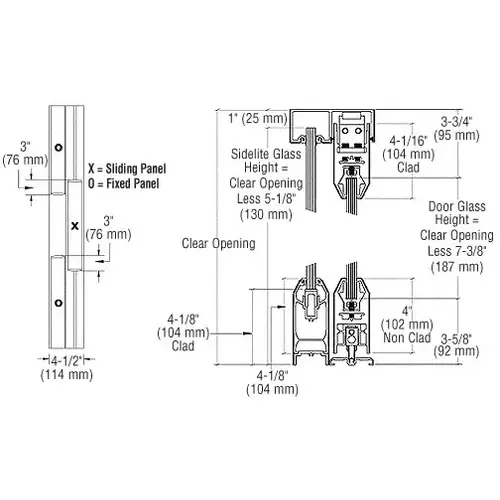 Satin Brass SSR Bottom Rolling Sliding Door System OXO