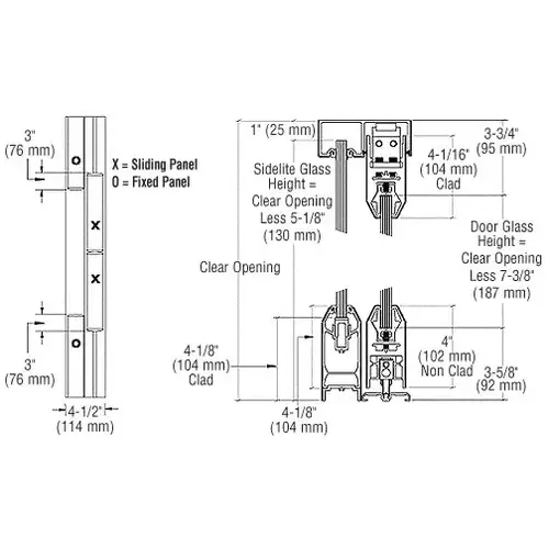 CRL SSR4FSB Satin Brass SSR Bottom Rolling Sliding Door System OXXO