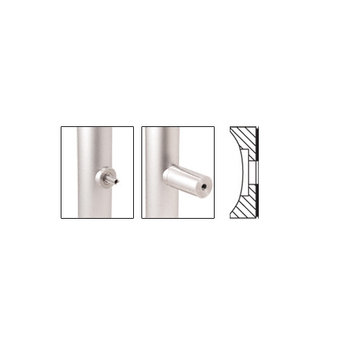 316 Brushed Stainless 1-1/2" Tubing Adaptor for 1-1/4" Diameter Standoff