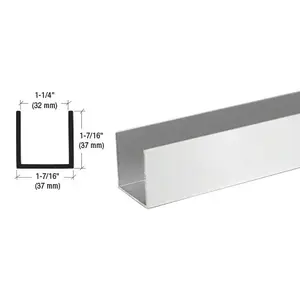 CRL SV643A Satin Anodized 1-1/4" U-Channel Extrusion - 144" Length