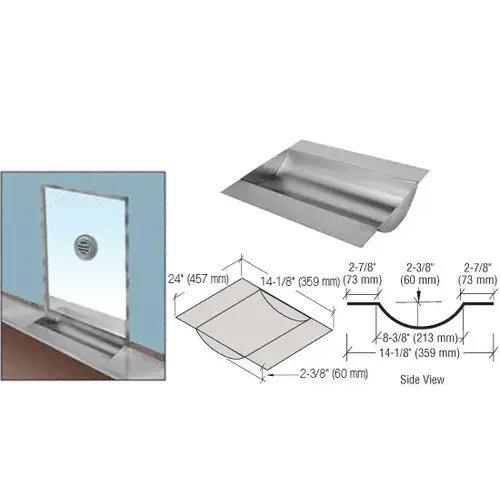 Brushed Stainless Deluxe 24" Wide x 14-1/8" Deep x 2-3/8" High Brushed Stainless Drop-In Deal Tray