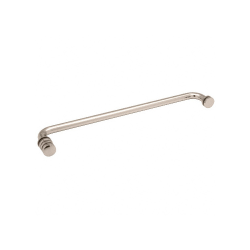 Polished Nickel 18" Towel Bar with Contemporary Knob
