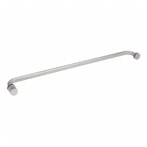 CRL TBCC24SC Satin Chrome 24" Towel Bar with Contemporary Knob