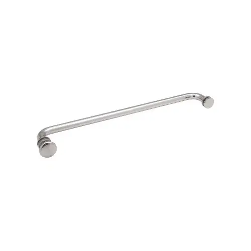 CRL TBCT18CH Polished Chrome 18" Towel Bar with Traditional Knob