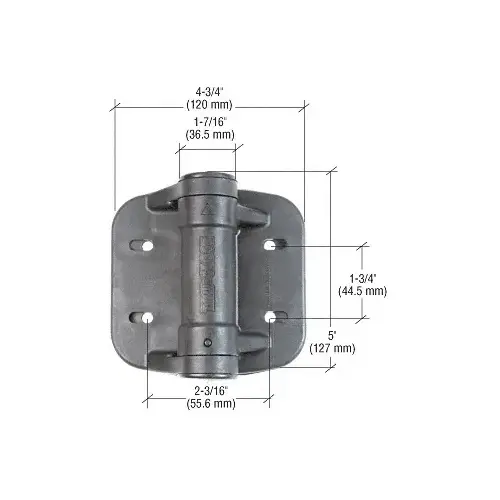 Black Heavy Duty Self-Closing Round Post Hinge Pair