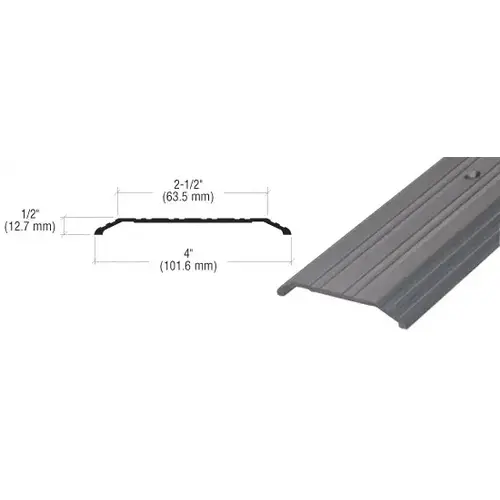 Dark Bronze 4" x 1/2" Saddle Aluminum Threshold - 185" in Length