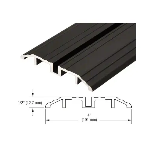 Black/Bronze Anodized 120" Length Bottom Guide Threshold for OT Series Top Hung Sliders and Bi-Fold Doors