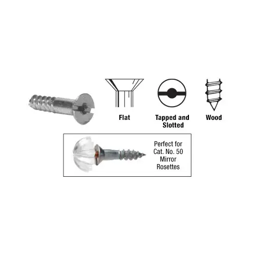 #8 x 3/4" Tapped Head Wood Screws