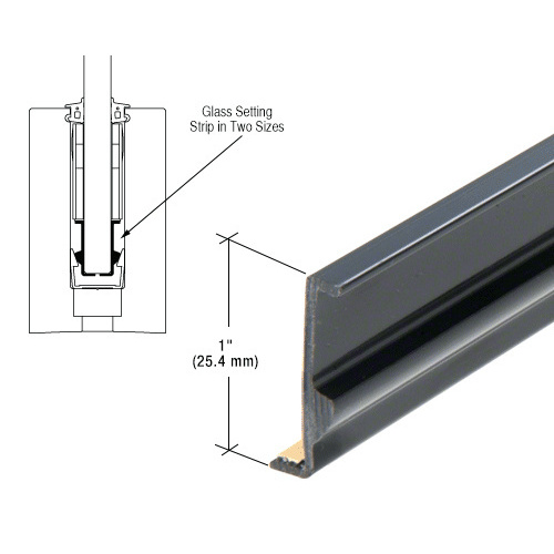 CRL TLXAM0N0 Black TAPER-LOC XA Glass Setting Strip for Monolithic Glass