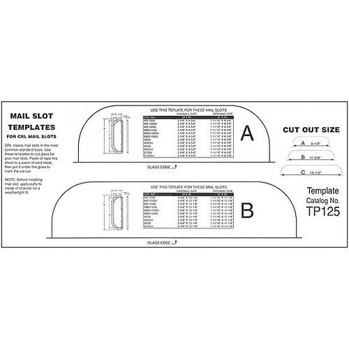 Mail Slot Template Satin Anodized