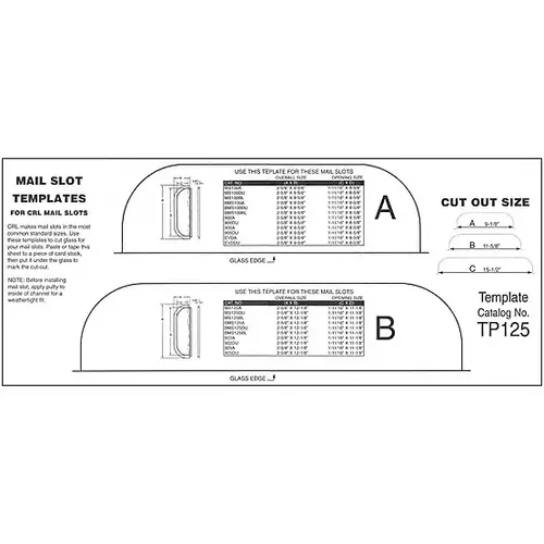 Mail Slot Template Satin Anodized