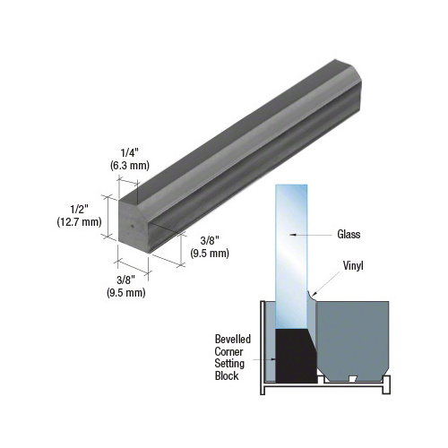 "Vinyl Set" Beveled Corner Setting Blocks 4" Long - pack of 100