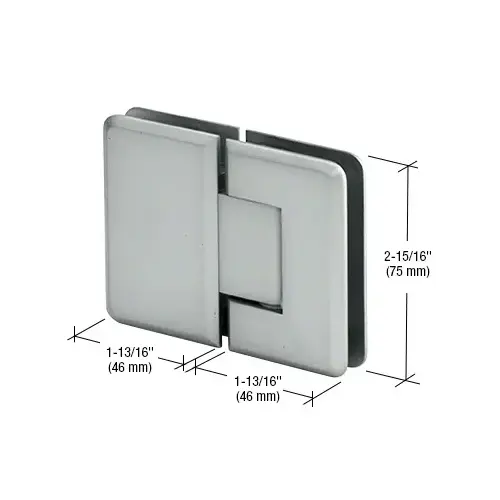 Satin Chrome Trianon 180 Series 180 Degree Glass-to-Glass Hinge