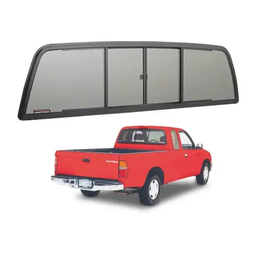 CRL TSW1500S Duo-Vent Four Panel Slider With Solar Glass for 1995-2004 Toyota Tacoma