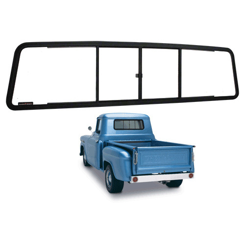 CRL TSW1816 Duo-Vent Four Panel Slider with Clear Glass for 1960-1966 Small Window GMC/Chevy Truck