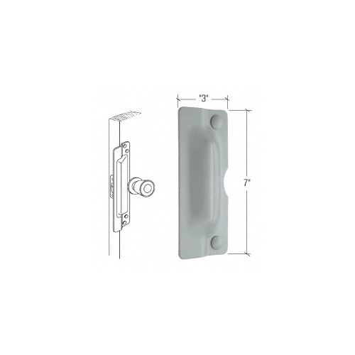 7" Gray Latch Shield for Flush Mounted Doors