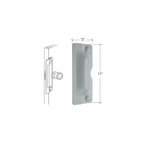 11" Gray Latch Shield for Flush Mounted Doors