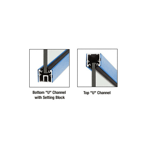 Custom Color and Length U-Channel with Roll-In Top Load Gasket Powder Coated