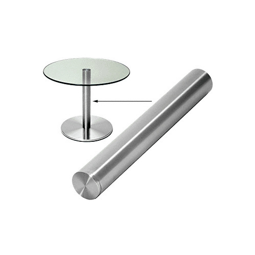 Brushed Stainless 3-3/16" UV Bond Table Post - 26-1/2" Long