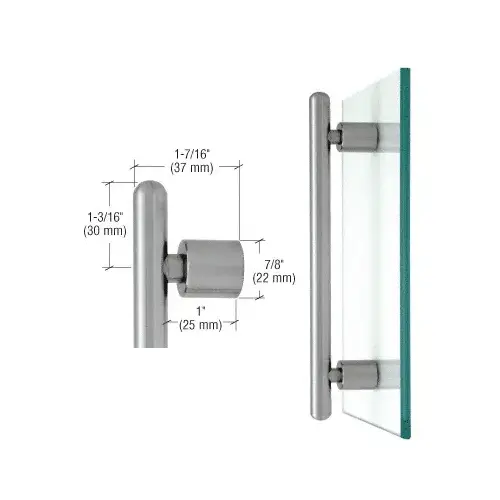CRL UV0241 Brushed Stainless UV Bonded Rod Handle