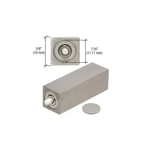 CRL UV0251 Brushed Stainless Square UV Pushbutton Magnetic Latch