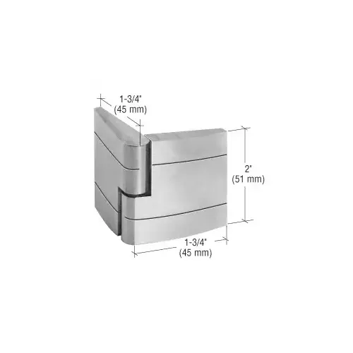 Brushed Stainless Right Hand UV Designer Glass-to-Glass Hinge