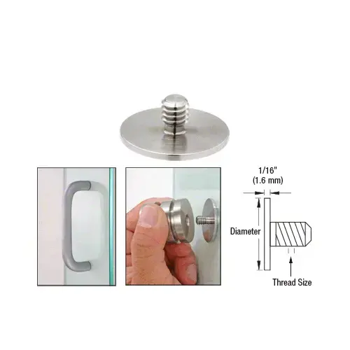 CRL UV1ADP 1" UV Standoff Adaptor Plate Brushed Stainless Steel