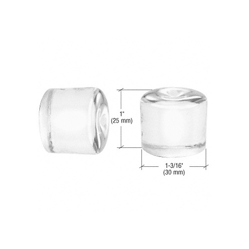 UV Bonded Straight Glass Knob Clear