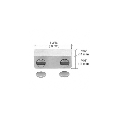 CRL UV6255 Brushed Stainless Double Door UV Magnetic Latch for 'All-Glass' Cabinet