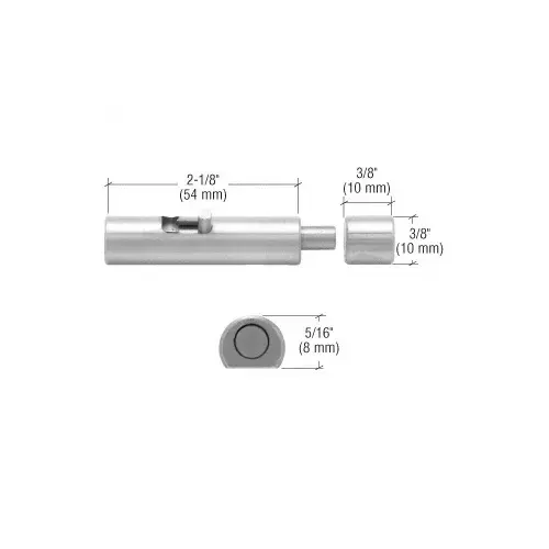 Brushed Stainless UV Bond 10mm Diameter Bolt Lock for Double Doors