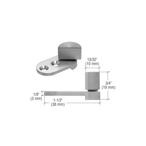 CRL UV6262 Small Brushed Stainless UV Glass-to-Wood Swing Hinge Pair