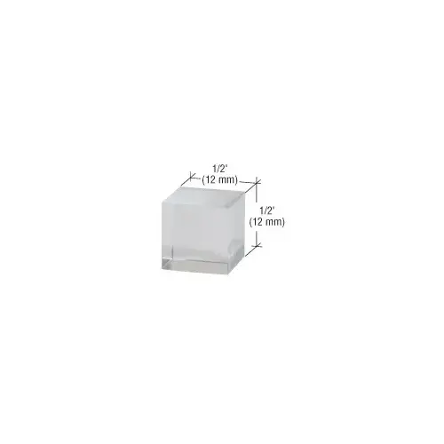 1/2" UV Bond Square Crystal Shelf Support Clear