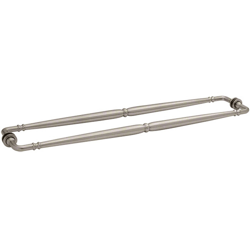 Brushed Nickel Victorian Style 24" Back-to-Back Towel Bar